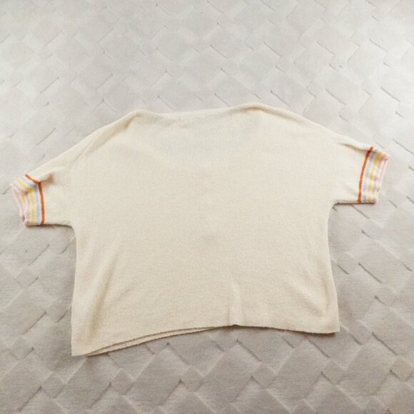 Madewell Cream Sweater with Rainbow Stripes - Picture 9 of 10